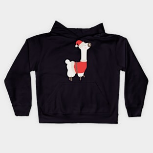 Christmas llama Kids Hoodie